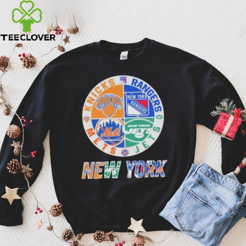 New York Knicks New York Rangers New York Jets New York Mets New York City 2023 Logo shirt New York Knicks New York Rangers New York Jets New York Mets New York City 2023 Logo shirt