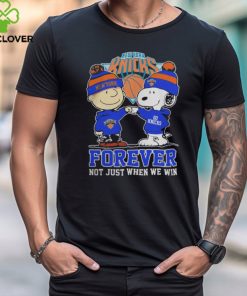 New York Knicks Snoopy And Charlie Brown Forever Not Just When We Win 2024 Shirt