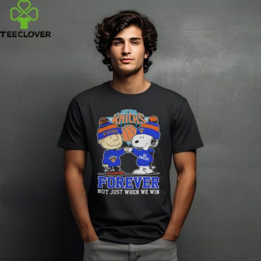 New York Knicks Snoopy And Charlie Brown Forever Not Just When We Win 2024 Shirt