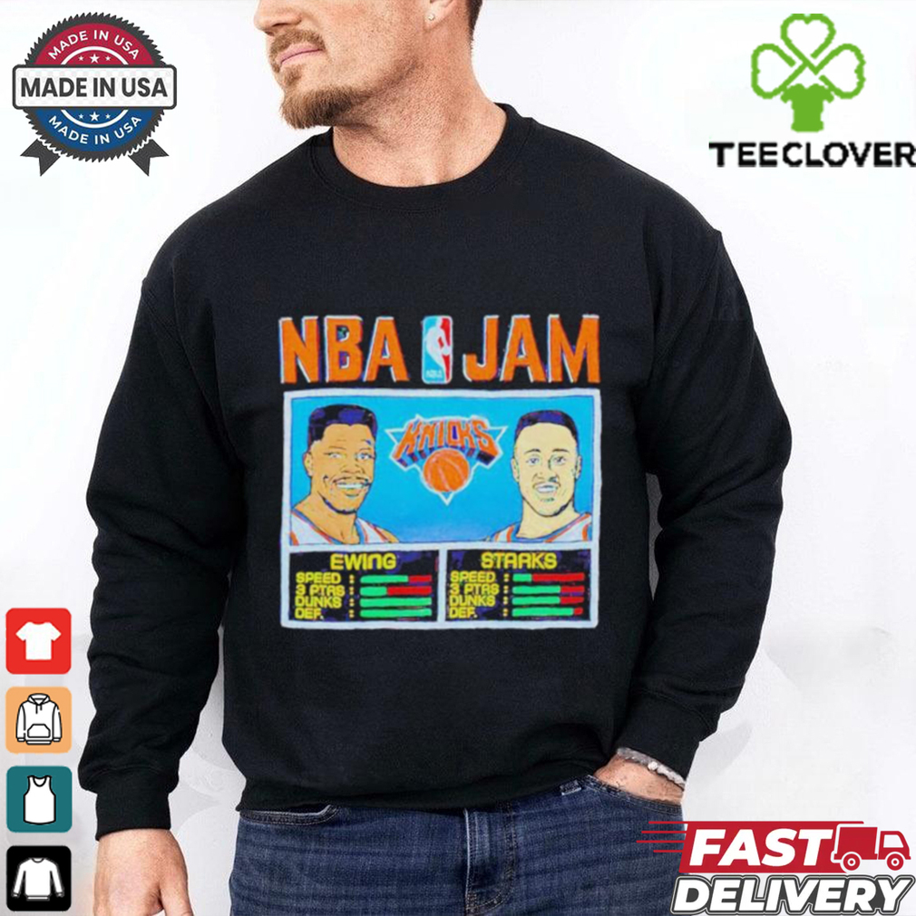 New York Knicks Starks And Ewing NBA Jam T Shirts New York Knicks Starks And Ewing NBA Jam T Shirts