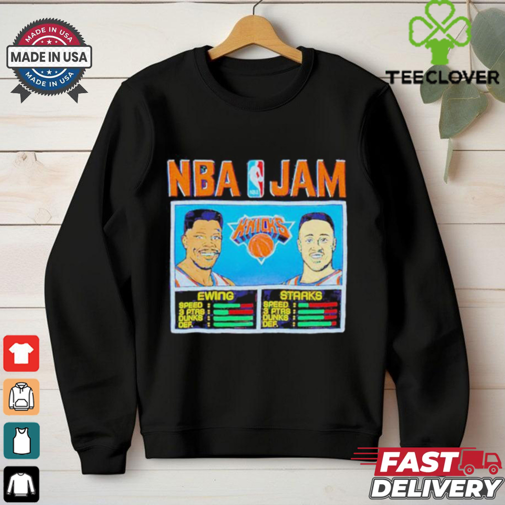 New York Knicks Starks And Ewing NBA Jam T Shirts New York Knicks Starks And Ewing NBA Jam T Shirts