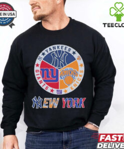 New York Knicks x New York Yankees x New York Giants T Shirts Limited Edition