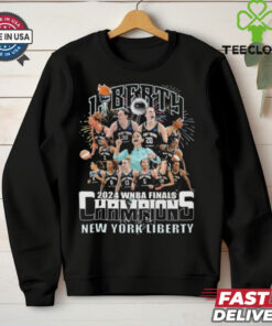 New York Liberty 2024 WNBA Finals Champions Celebrating Fireworks Shirt