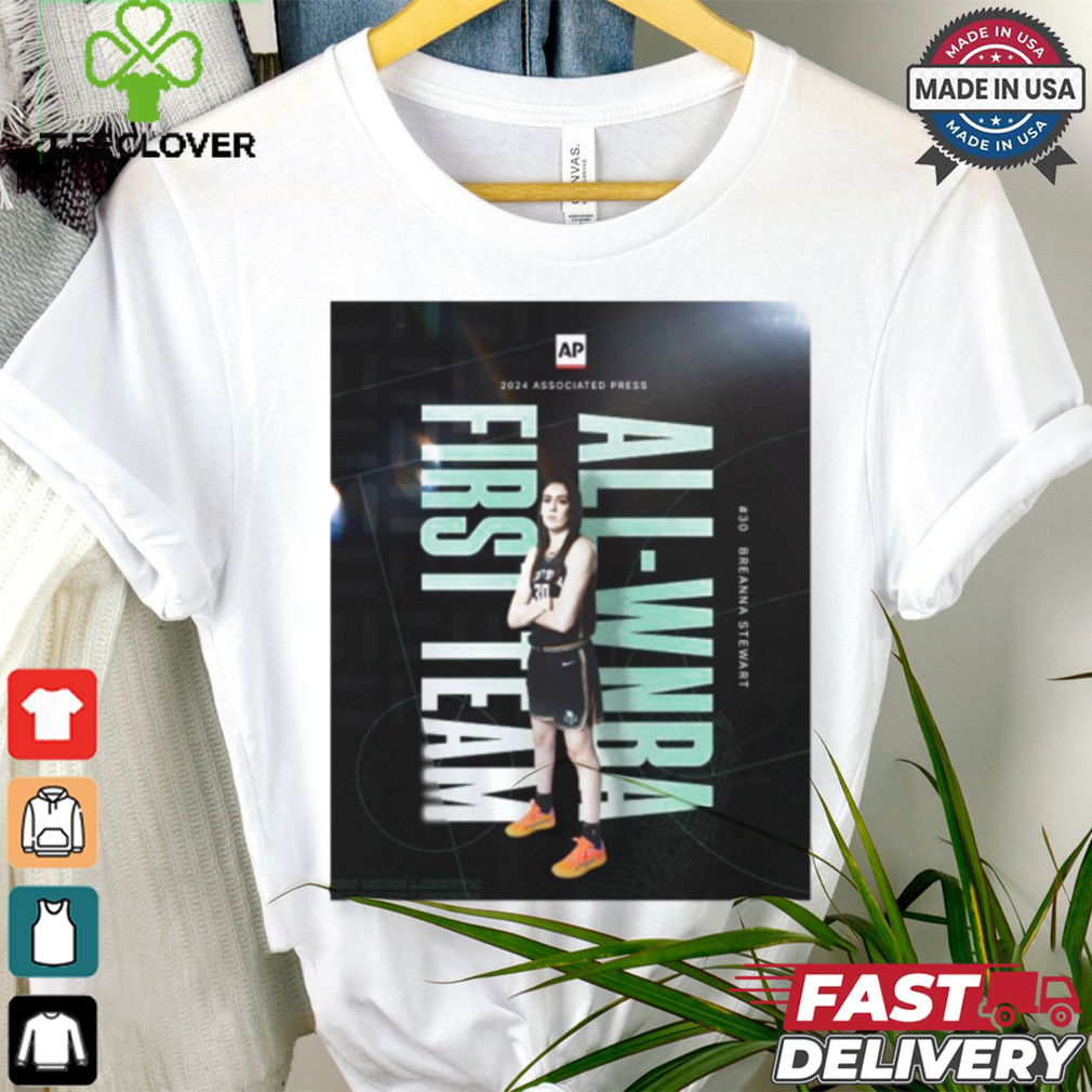 New York Liberty Breanna Stewart #30 All WNBA First Team 2024 Associated press Poster t shirt New York Liberty Breanna Stewart #30 All WNBA First Team 2024 Associated press Poster t shirt