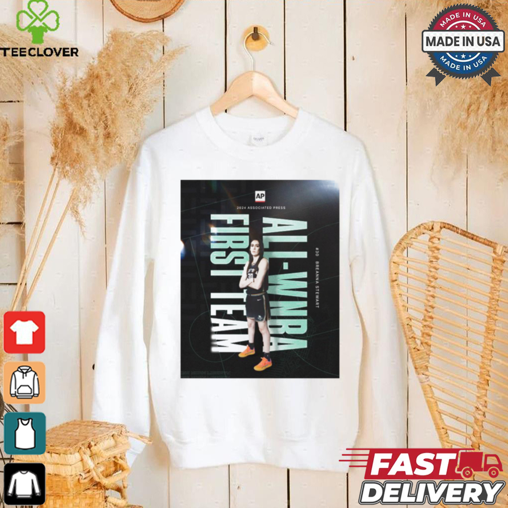 New York Liberty Breanna Stewart #30 All WNBA First Team 2024 Associated press Poster t shirt New York Liberty Breanna Stewart #30 All WNBA First Team 2024 Associated press Poster t shirt