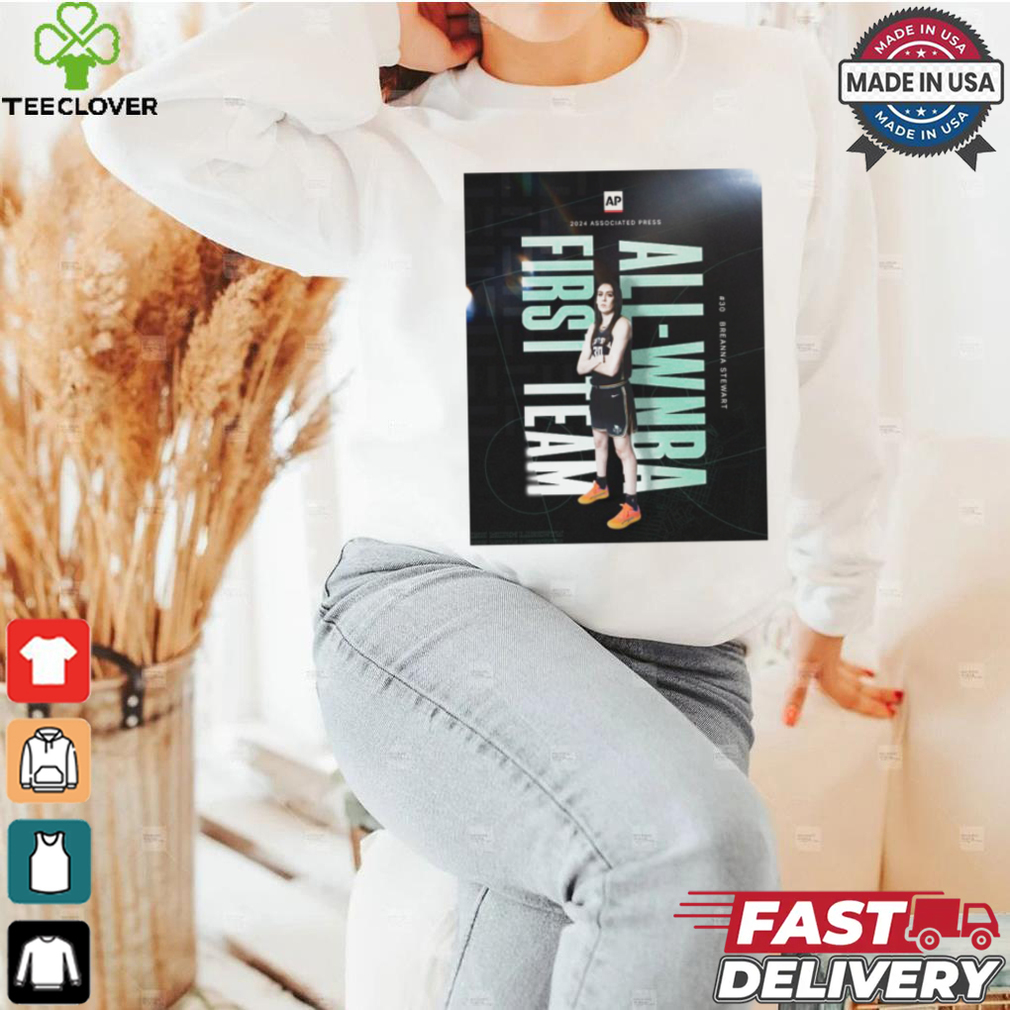 New York Liberty Breanna Stewart #30 All WNBA First Team 2024 Associated press Poster t shirt New York Liberty Breanna Stewart #30 All WNBA First Team 2024 Associated press Poster t shirt