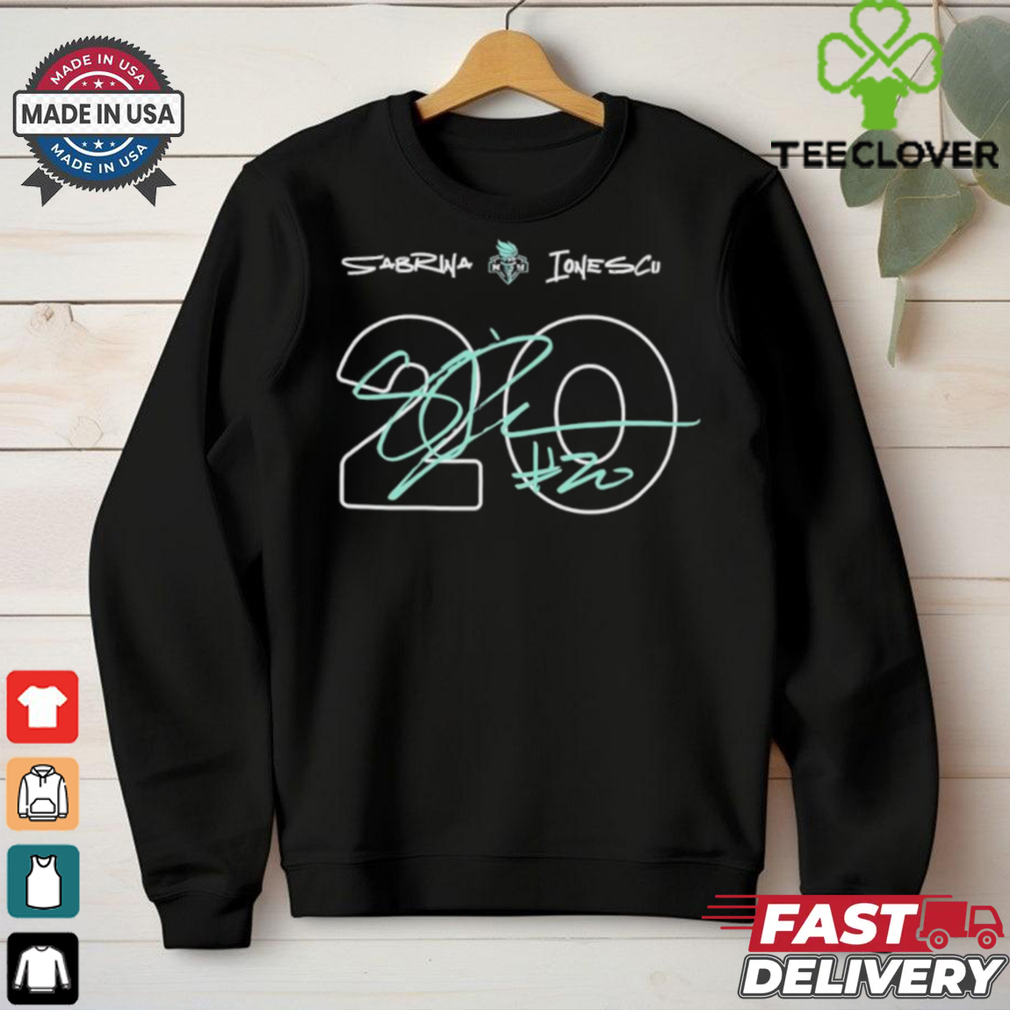 New York Liberty Sabrina Ionescu No. 20 signature shirt New York Liberty Sabrina Ionescu No. 20 signature shirt