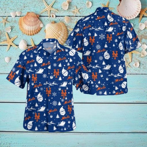 New York Mets Christmas Hawaiian Shirt Beach Gift Fans For Men And Women