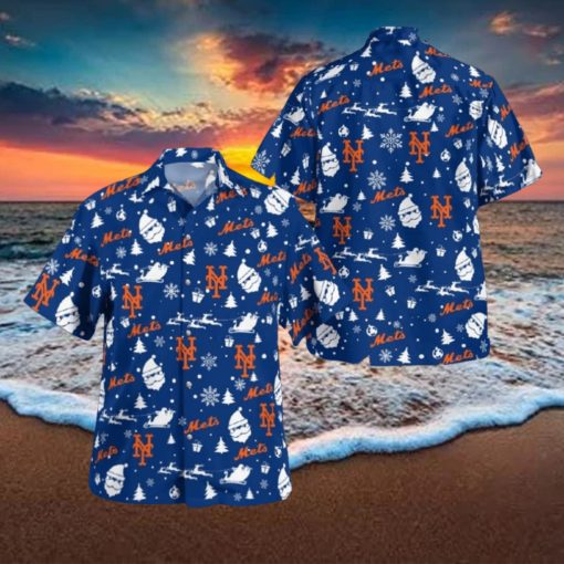 New York Mets Christmas Hawaiian Shirt Beach Gift Fans For Men And Women