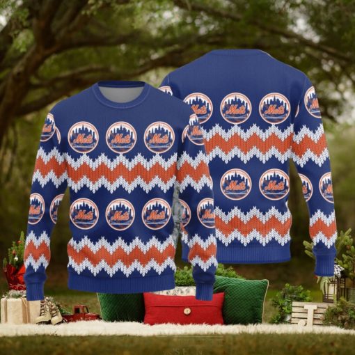 New York Mets Christmas Pattern Knitted Sweater