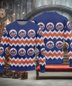 New York Mets Christmas Pattern Knitted Sweater