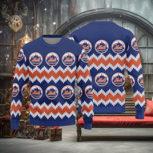 New York Mets Christmas Pattern Knitted Sweater