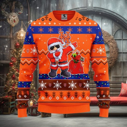 New York Mets Dabbing Santa Claus Xmas Ugly Christmas Sweater Best Christmas Gift Ideas