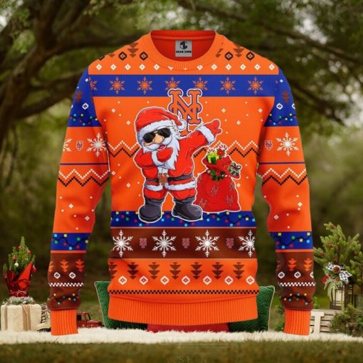 New York Mets Dabbing Santa Claus Xmas Ugly Christmas Sweater Best Christmas Gift Ideas