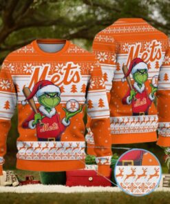 New York Mets Funny Grinch Christmas Sweater
