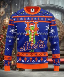 New York Mets Funny Grinch Christmas Ugly Sweater