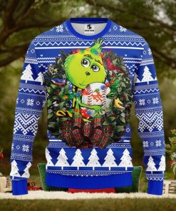 New York Mets Grinch Hug Christmas Ugly Sweater