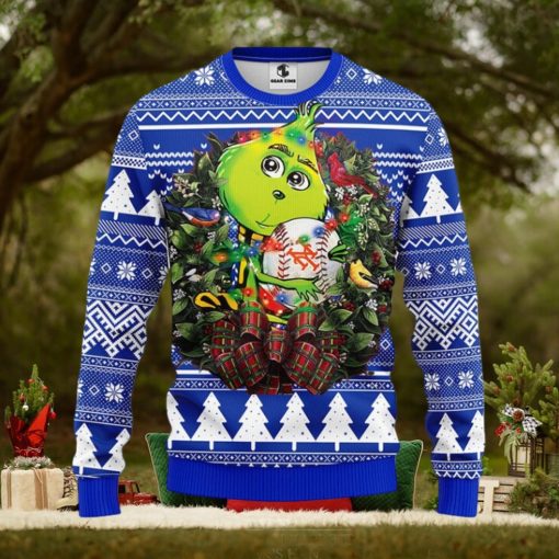 New York Mets Grinch Hug Christmas Ugly Sweater
