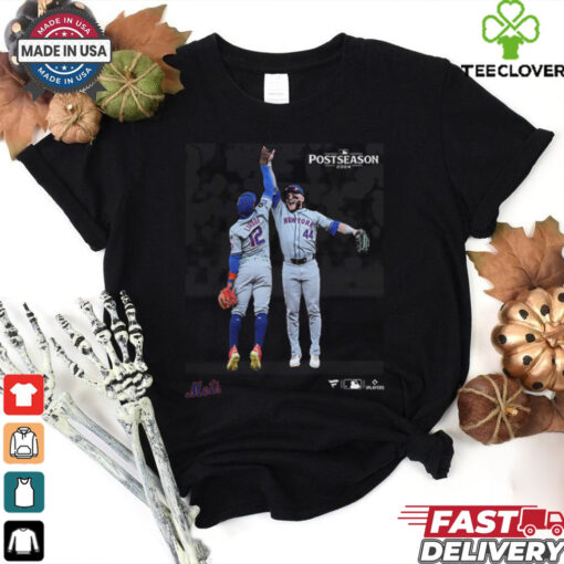 New York Mets Harrison Bader & Francisco Lindor 2024 MLB Postseason Moments T Shirt