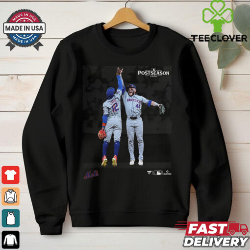 New York Mets Harrison Bader & Francisco Lindor 2024 MLB Postseason Moments T Shirt