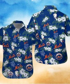 New York Mets MLB All Over Print Flowery Aloha Summer Beach Hawaiian Shirt – Navy