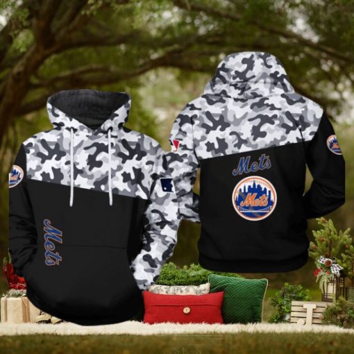 New York Mets MLB Camo Veteran 3D Printed Hoodie