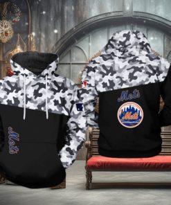 New York Mets MLB Camo Veteran 3D Printed Hoodie