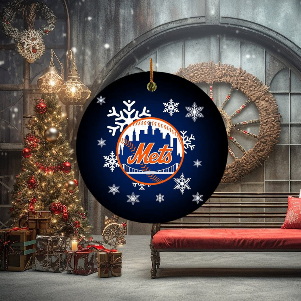 New York Mets MLB Custom Name 2023 Holiday Gifts Christmas Decorations Ornament New York Mets MLB Custom Name 2023 Holiday Gifts Christmas Decorations Ornament