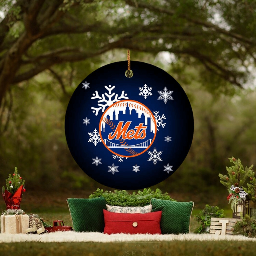 New York Mets MLB Custom Name 2023 Holiday Gifts Christmas Decorations Ornament New York Mets MLB Custom Name 2023 Holiday Gifts Christmas Decorations Ornament