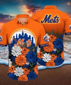 New York Mets MLB Flower Hawaii Shirt And Tshirt For Fans