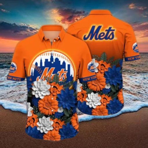 New York Mets MLB Flower Hawaii Shirt And Tshirt For Fans