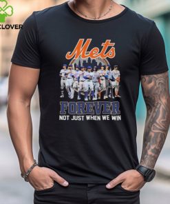 New York Mets MLB Forever Not Just When We Win Signatures Logo T shirt