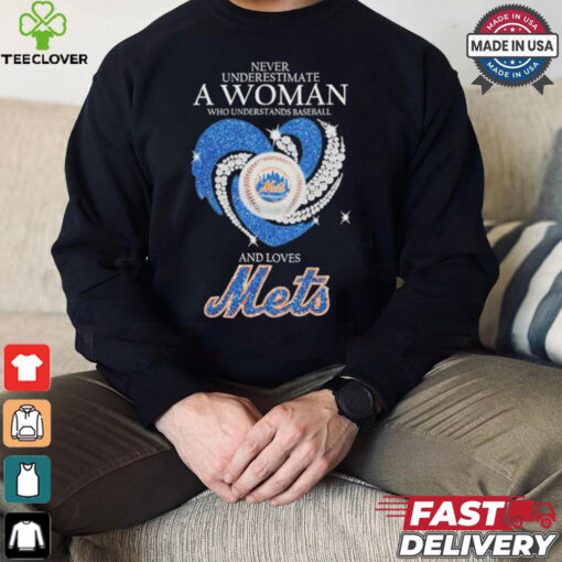 New York Mets Never Underestiamte A Woman Who Understands Baseball And Love Mets T Shirt