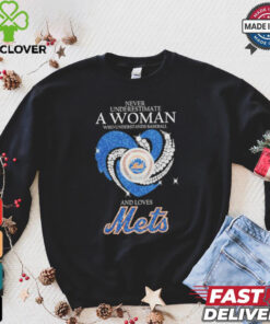 New York Mets Never Underestiamte A Woman Who Understands Baseball And Love Mets T Shirt