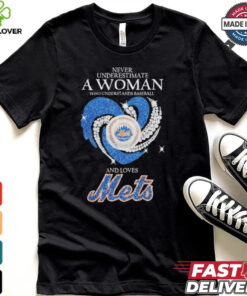 New York Mets Never Underestiamte A Woman Who Understands Baseball And Love Mets T Shirt