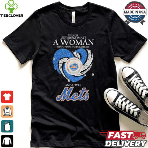 New York Mets Never Underestiamte A Woman Who Understands Baseball And Love Mets T Shirt