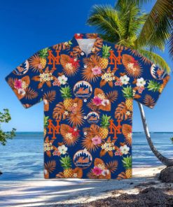 New York Mets Pineapple Hawaiian Shirt