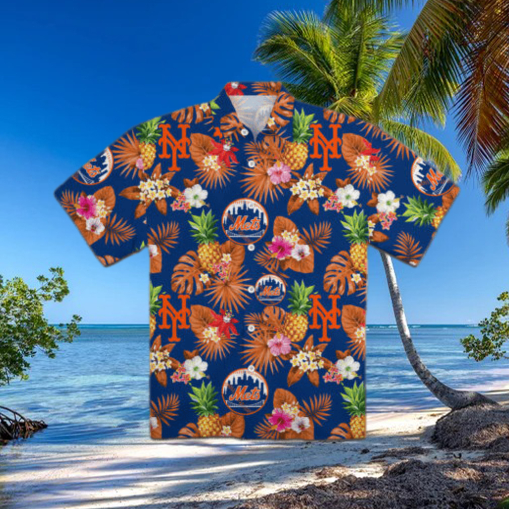 New York Mets Pineapple Hawaiian Shirt New York Mets Pineapple Hawaiian Shirt