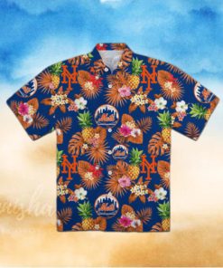 New York Mets Pineapple Hawaiian Shirt