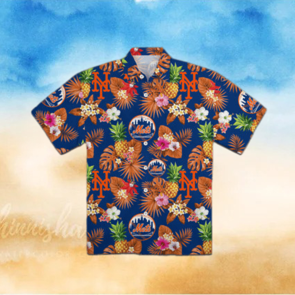 New York Mets Pineapple Hawaiian Shirt New York Mets Pineapple Hawaiian Shirt