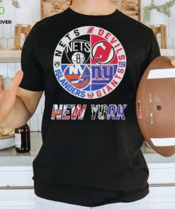 New York Nets New Jersey Devils New York Giants New York Islanders New York City 2023 Logo shirt