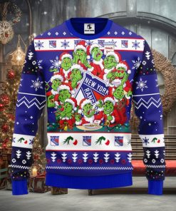 New York Rangers 12 Grinch Xmas Day Christmas Ugly Sweater
