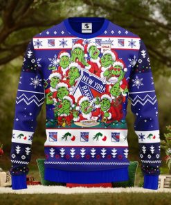 New York Rangers 12 Grinch Xmas Day Christmas Ugly Sweater