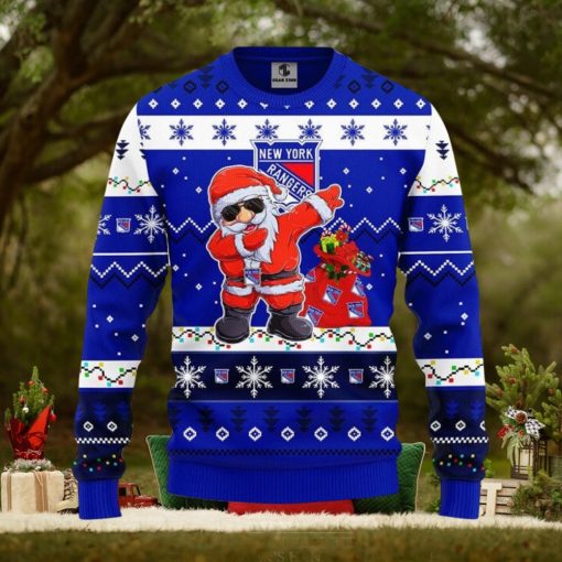 New York Rangers Dabbing Santa Claus Xmas Ugly Christmas Sweater Best Christmas Gift Ideas