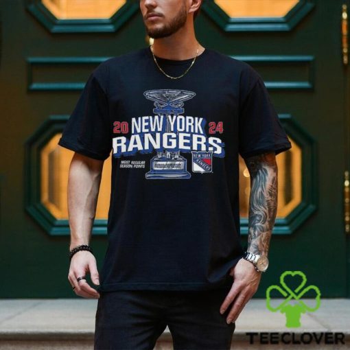 New York Rangers Fanatics Branded 2024 Presidents’ Trophy T Shirt