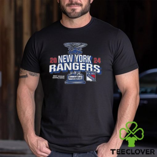 New York Rangers Fanatics Branded 2024 Presidents’ Trophy T Shirt