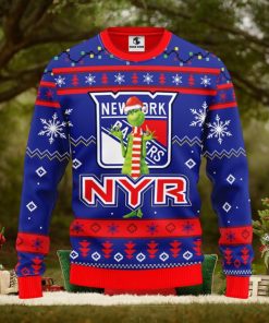 New York Rangers Funny Grinch Christmas Ugly Sweater