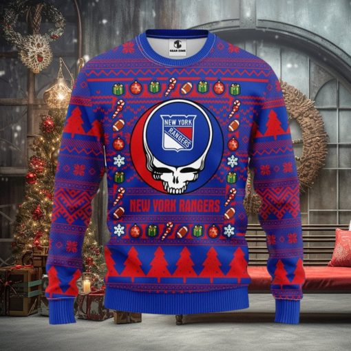 New York Rangers Grateful Dead Ugly Christmas Sweater Men And Women Sport Fans Gift