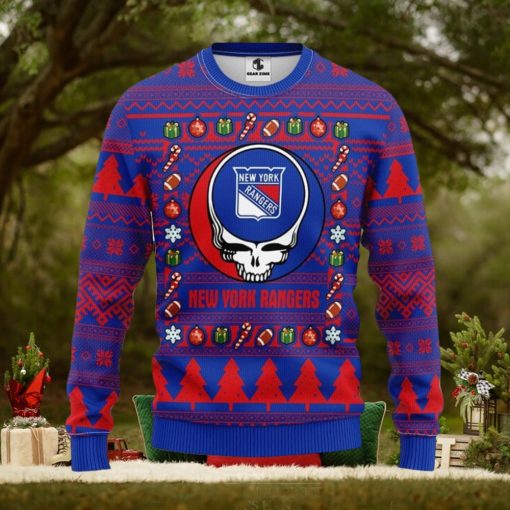 New York Rangers Grateful Dead Ugly Christmas Sweater Men And Women Sport Fans Gift