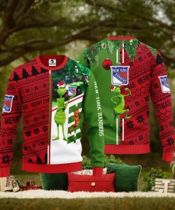 New York Rangers Grinch & Scooby doo Christmas Ugly Sweater 1